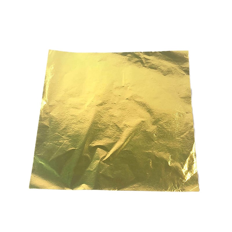 木村アルミ箔 アルミ箔平判 合紙入 9μ 90×90 ウス金 1000枚/袋（ご注文単位1袋）【直送品】