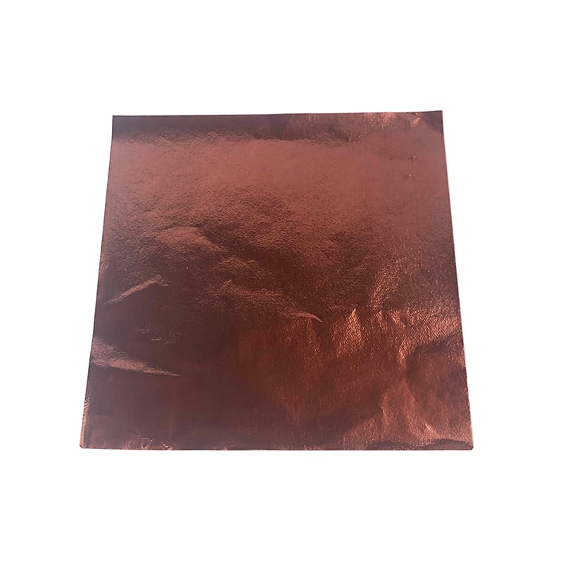 木村アルミ箔 アルミ箔平判 合紙入 9μ 90×90 チョコ 1000枚/袋（ご注文単位1袋）【直送品】