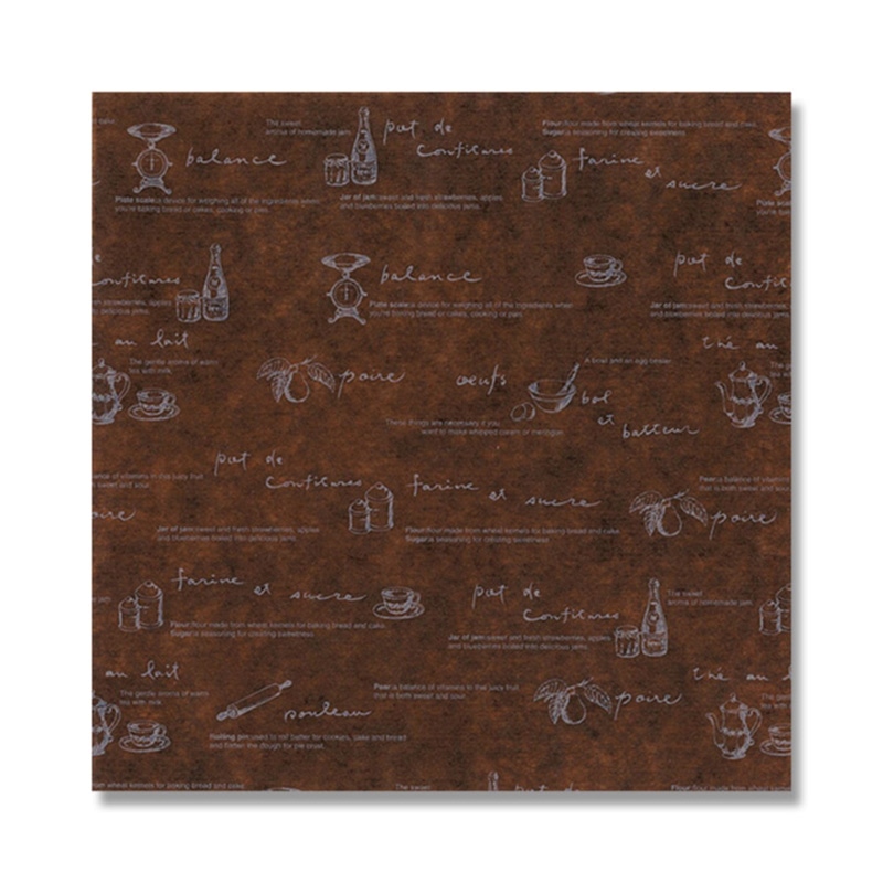 木村アルミ箔 クッキングペーパー CSEシート 120×120 ティータイム 茶 1000枚/パック