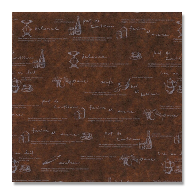 木村アルミ箔 クッキングペーパー CSEシート 150×150 ティータイム 茶 1000枚/パック