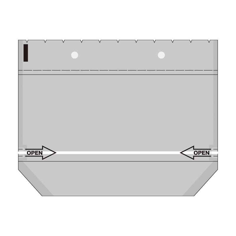 ㈱大阪包装社 サンドイッチ袋 角底袋　大 BW穴 100枚/袋（ご注文単位50袋）【直送品】