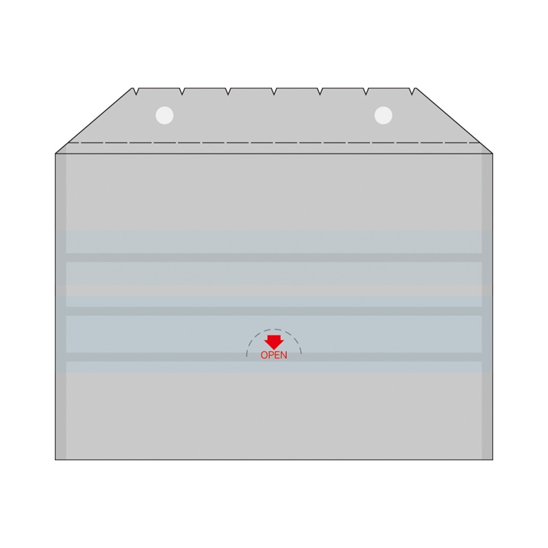 ㈱大阪包装社 EGカット袋 中 BW穴 100枚/袋（ご注文単位50袋）【直送品】