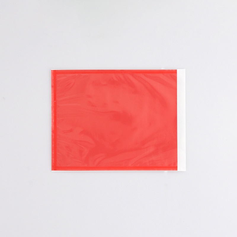 デリバリーパック USパック 全面のり・ポケットタイプ 葉書サイズ US-1052 赤 100枚/袋(ご注文単位30袋)【直送品】