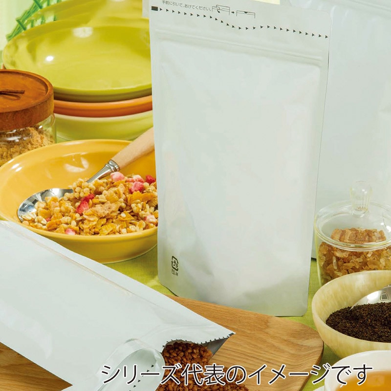 明和産商 チャック付スタンド袋 ALP白-1420ZS 50枚/束(ご注文単位30束)【直送品】