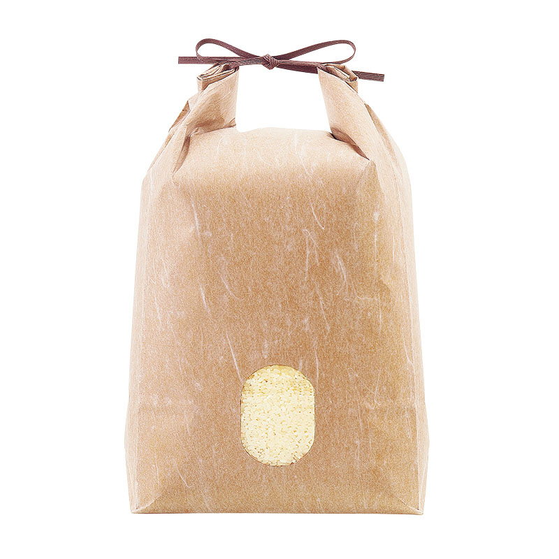 マルタカ 米袋 紐付雲龍和紙 無地 おぐら 窓あり 5kg KH0890 300枚/箱(ご注文単位1箱)【直送品】