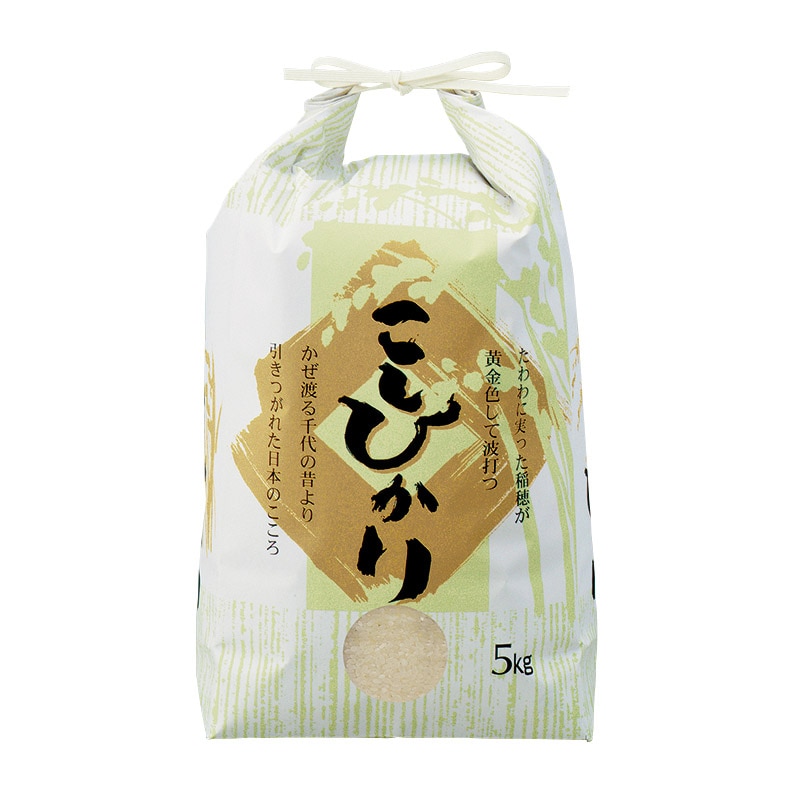 マルタカ 米袋 紐付白クラフト 保湿タイプ こしひかり 高倉 窓あり 5kg KHP520 300枚/箱(ご注文単位1箱)【直送品】