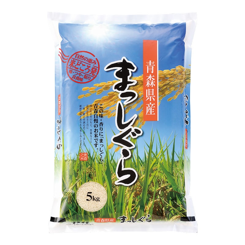 マルタカ 米袋 ラミ フレブレス 青森産まっしぐら 晴天 5kg MN0001 500枚/箱(ご注文単位1箱)【直送品】