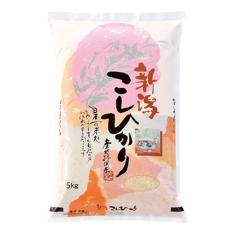 マルタカ 米袋 ラミ フレブレス 新潟こしひかり 花衣 5kg MN2020 500枚/箱(ご注文単位1箱)【直送品】