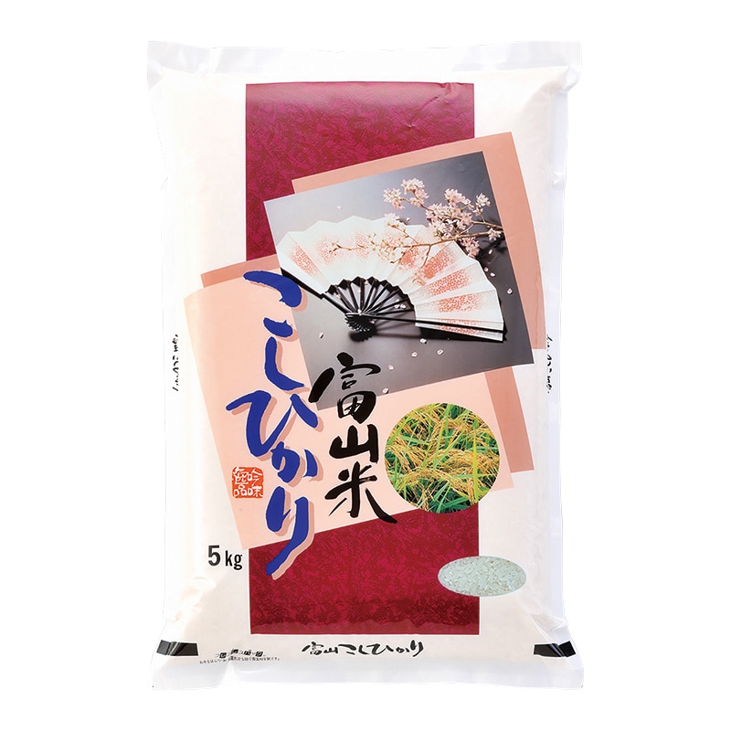 マルタカ 米袋 ラミ フレブレス 富山産こしひかり 浮舟 5kg MN2040 500枚/箱(ご注文単位1箱)【直送品】