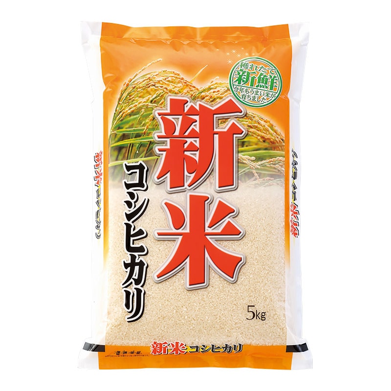 マルタカ 米袋 ラミ フレブレス 新米 コシヒカリ 稲ひかり 5kg MN2570 500枚/箱(ご注文単位1箱)【直送品】