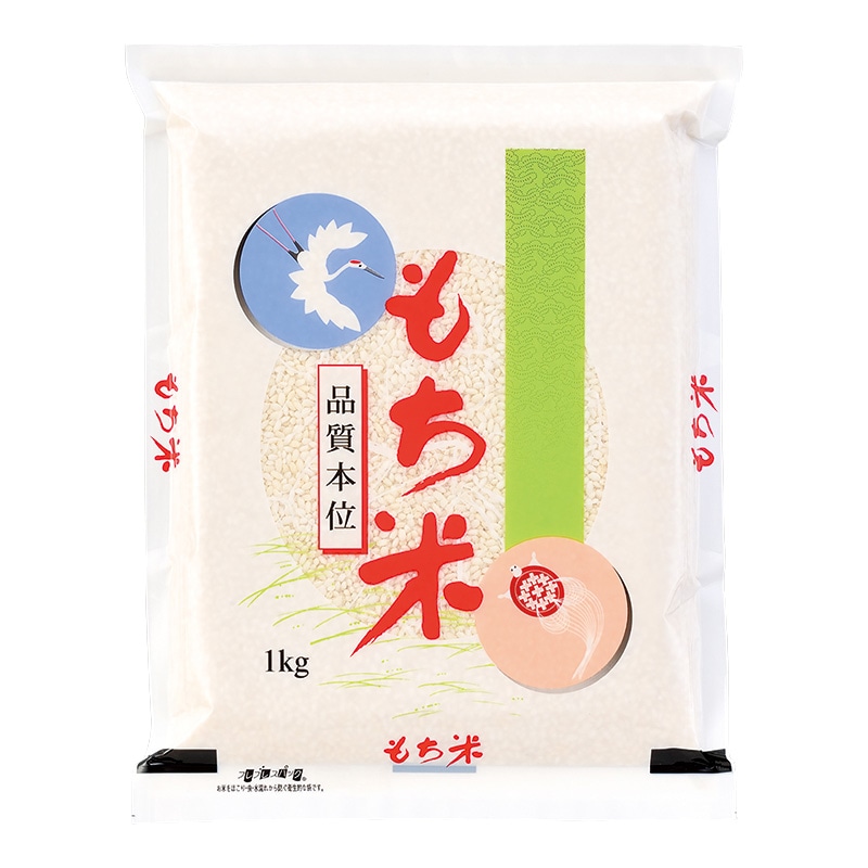 マルタカ 米袋 ラミ フレブレス もち米 鶴亀 1kg MN5571 500枚/箱(ご注文単位1箱)【直送品】