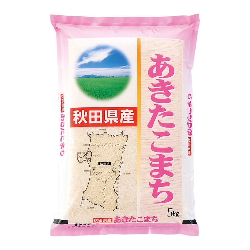 マルタカ 米袋 ラミ フレブレス 秋田県産あきたこまち マップ編 5kg MN8010 500枚/箱(ご注文単位1箱)【直送品】