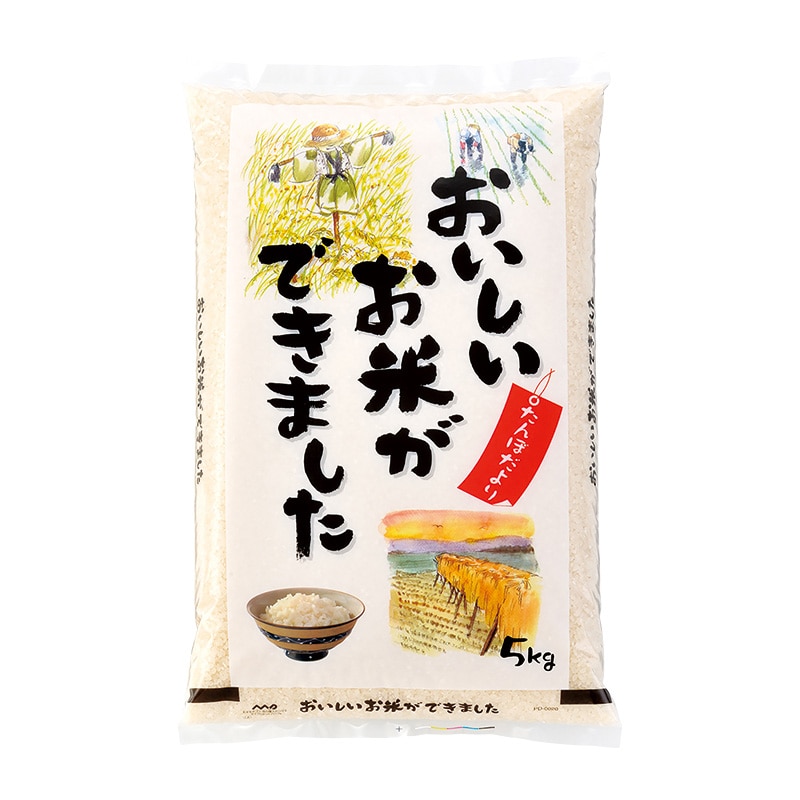 マルタカ 米袋 ポリ マイクロドット たんぼだより 5kg PD0020 500枚/箱(ご注文単位1箱)【直送品】