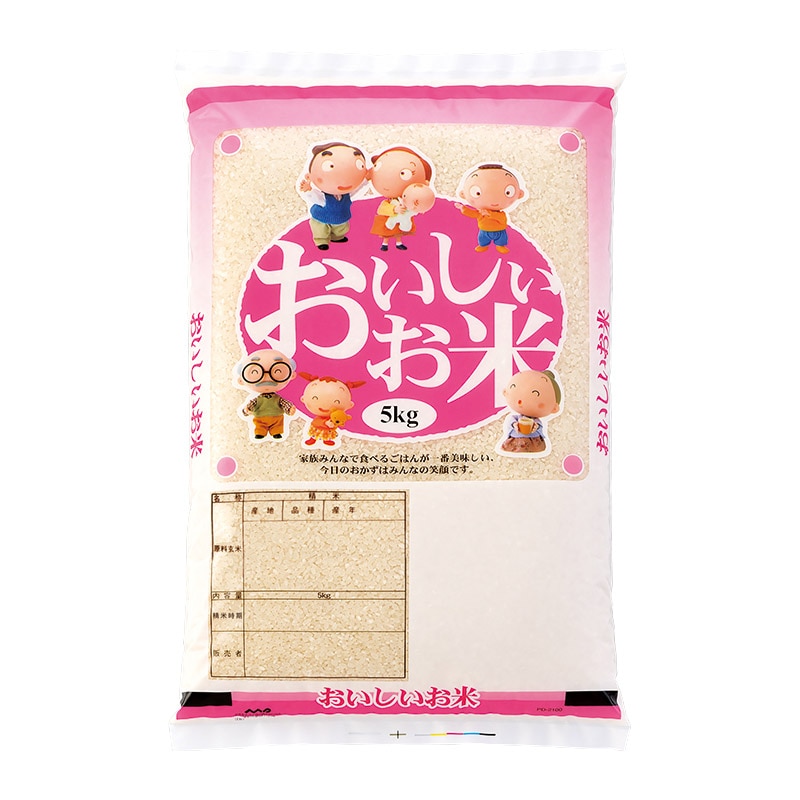 マルタカ 米袋 ポリ マイクロドット いきいき家族10kg PD2100 500枚/箱(ご注文単位1箱)【直送品】