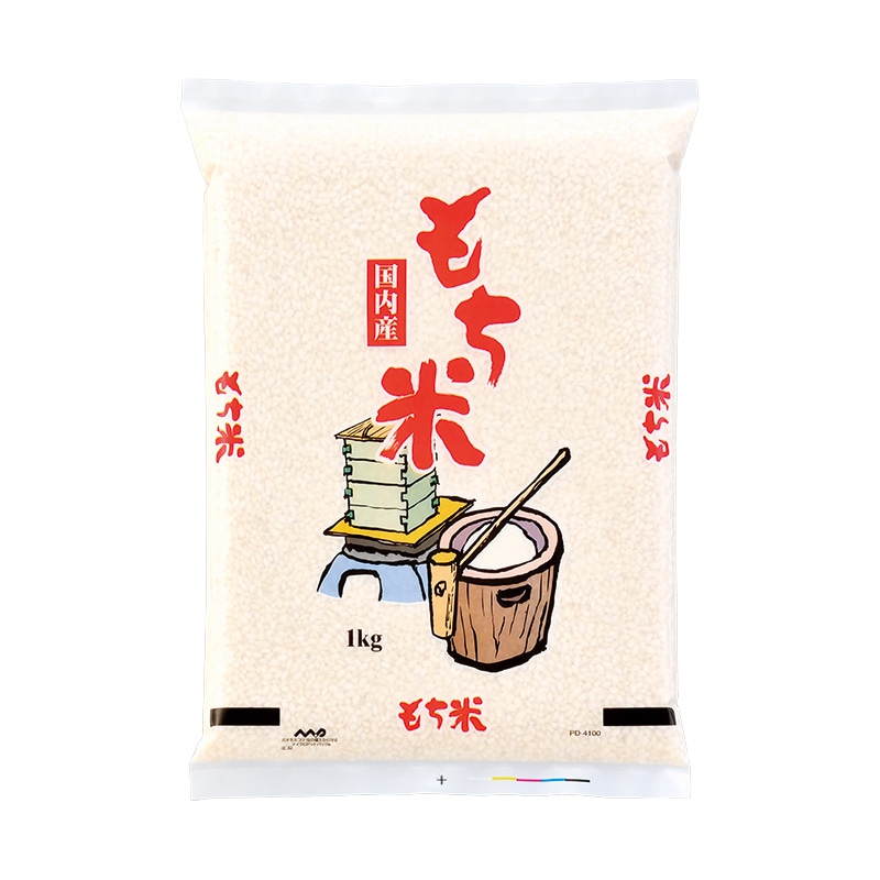 マルタカ 米袋 ポリ マイクロドット もち米 せいろ 1kg PD4100 500枚/箱(ご注文単位1箱)【直送品】