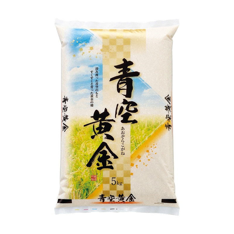 マルタカ 米袋 ポリ ストライトDX 青空黄金 5kg PS2015 500枚/箱(ご注文単位1箱)【直送品】