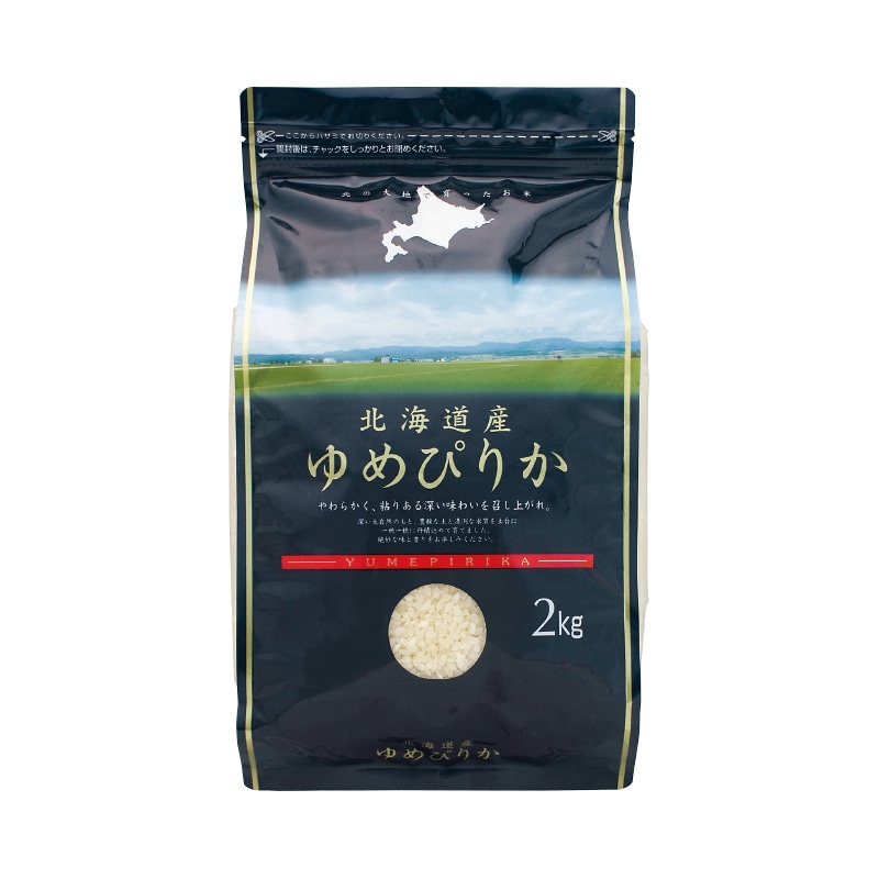 マルタカ 米袋 スマートチャック袋 北海道ゆめぴりか 北の空 2kg TS0002 500枚/箱(ご注文単位1箱)【直送品】