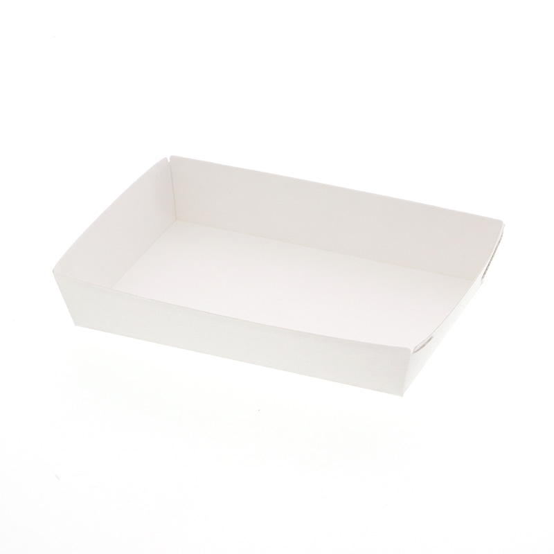 クラウンパッケージ 紙製トレー　ホワイトシリーズ　ベーシック SS-8  50枚/袋（ご注文単位16袋）【直送品】