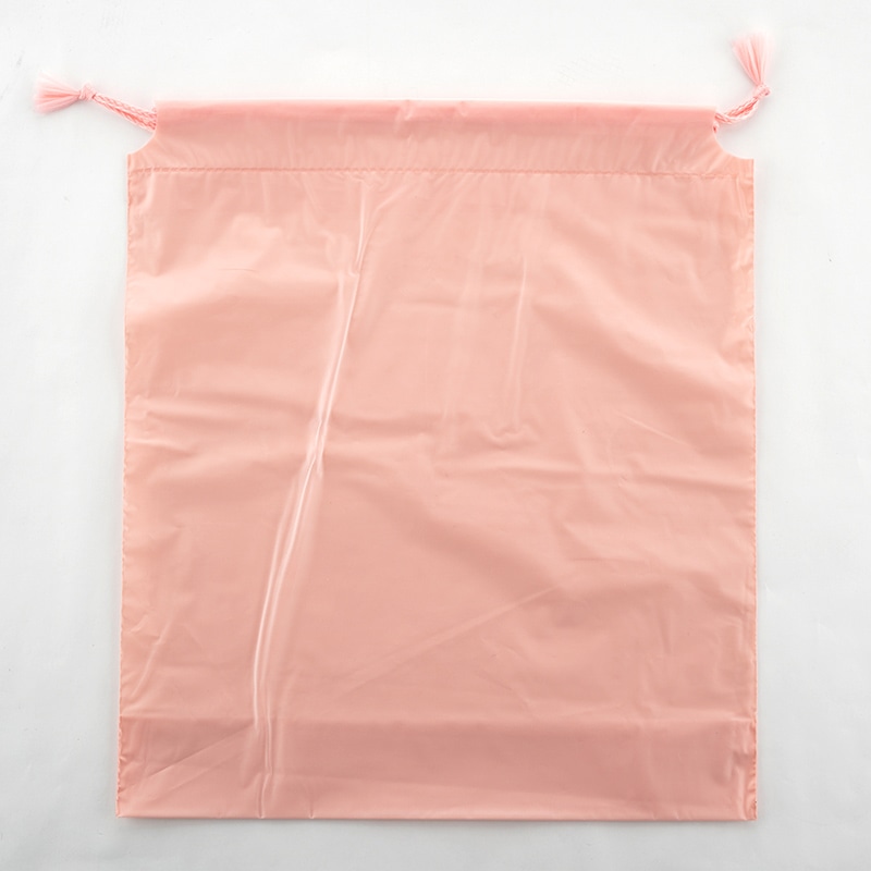 巾着袋　大 ピンク 4022413 100枚/束（ご注文単位5束）【直送品】