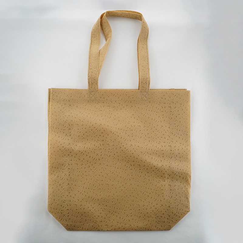 不織布手提げ袋 スワロー柄　ベージュ 4644882 25枚/束（ご注文単位10束）【直送品】