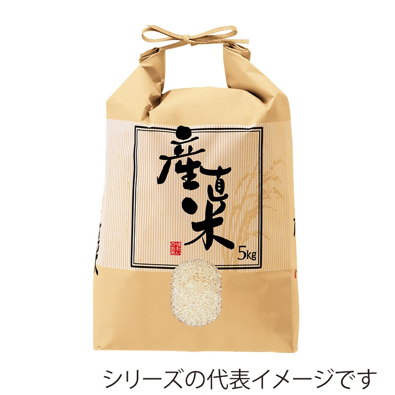 マルタカ 米袋　紐付クラフト 産直米 たてじま　窓あり　3kg KH0360 300枚/箱（ご注文単位1箱）【直送品】
