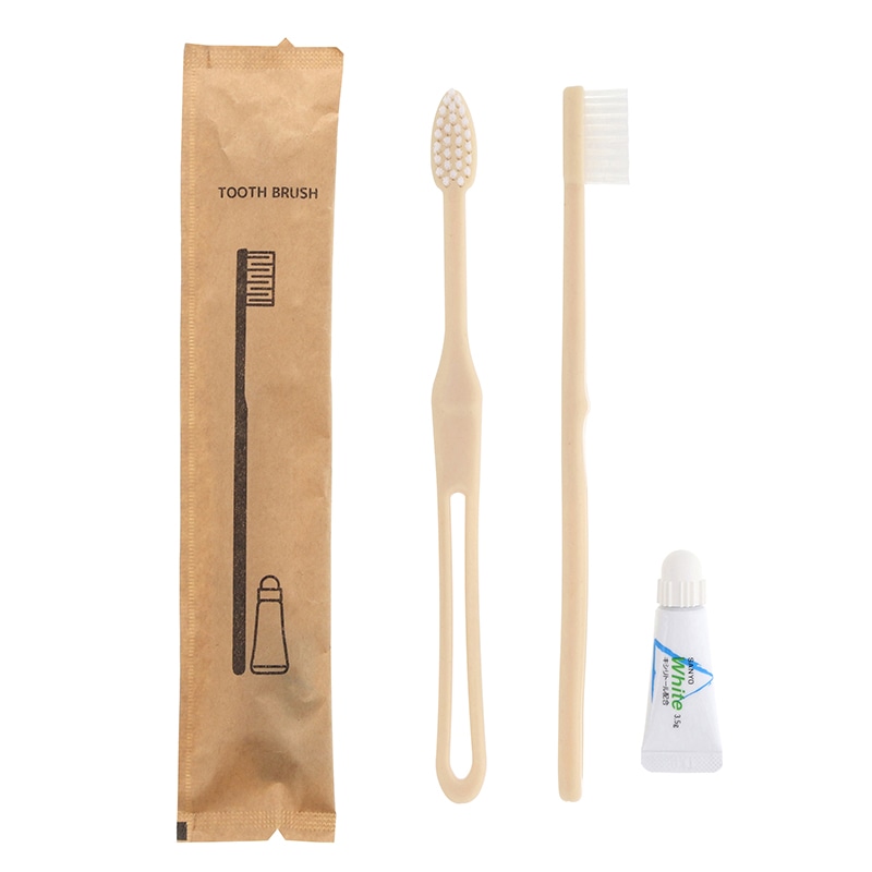 山陽物産 バイオマスハブラシセット　エコホワイト　紙包装 U-2W-3.5g 12963-31 250個/束（ご注文単位4束）【直送品】