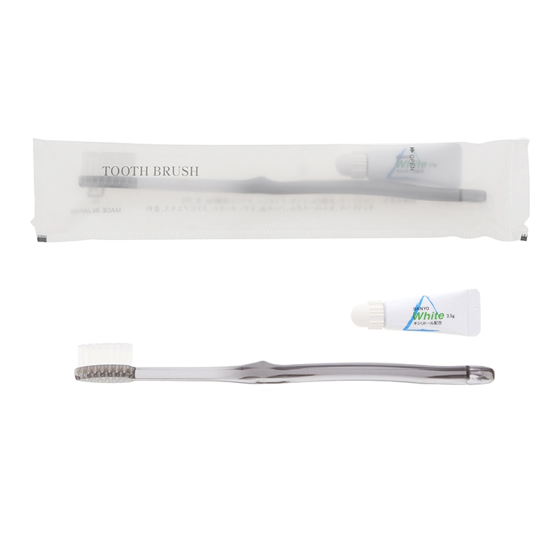 山陽物産 ハブラシセット　個包装 L-2M-3.5g　スモーク 11133CS 250個/束（ご注文単位4束）【直送品】