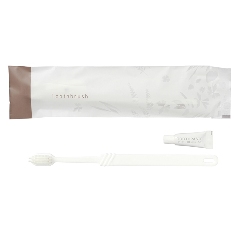 山陽物産 ハブラシセット 個包装 VC-3M-V3g 21121-02B 250個/束(ご注文単位6束)【直送品】