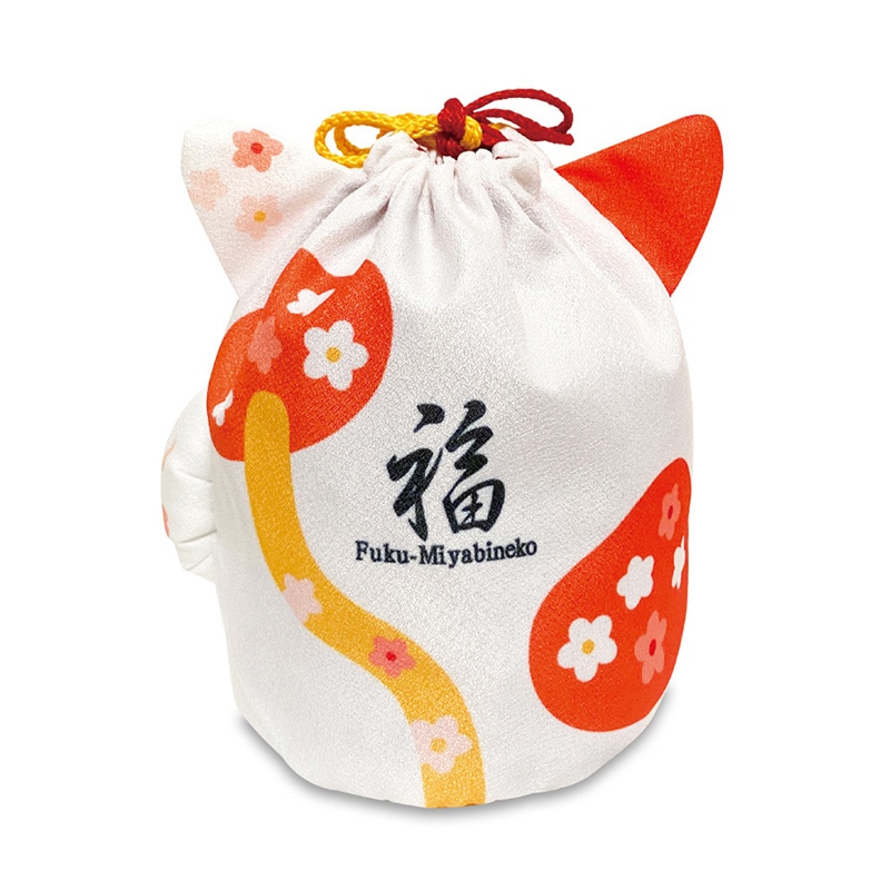 エスパック 招き猫巾着 三毛 10枚/袋(ご注文単位1袋)【直送品】