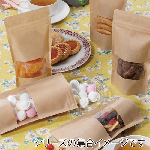 チャック付クラフトスタンド袋 CTJP-1623ZS 009-653 1000枚/箱（ご注文単位1箱）【直送品】