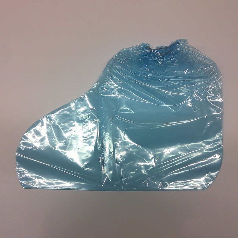 靴カバー ゴム付き 50枚入 ブルー 50枚/袋（ご注文単位10袋）【直送品】