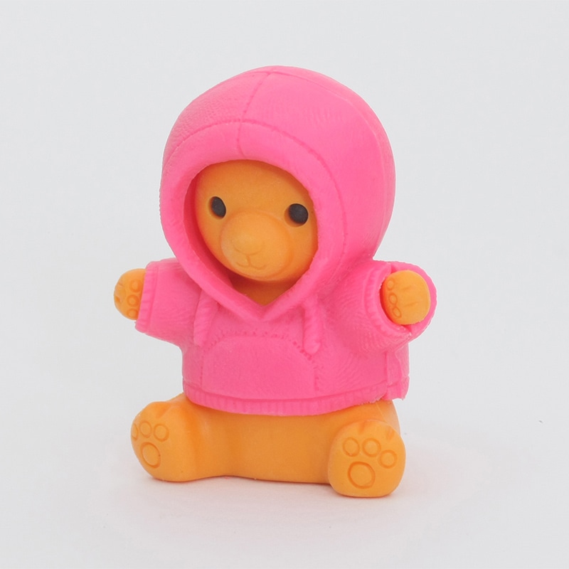 イワコー 消しゴム　パーカーベアー ピンク ER-BDOU141 1個（ご注文単位10個）【直送品】