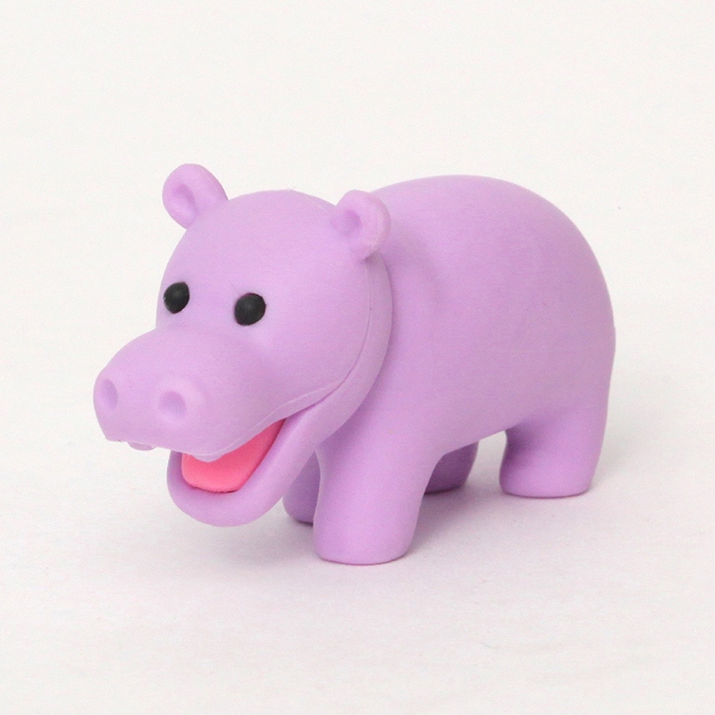 イワコー 消しゴム　かば パープル ER-BDOU118 1個（ご注文単位10個）【直送品】