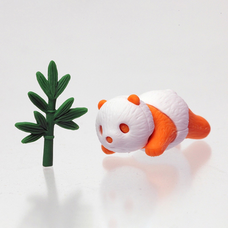 イワコー 消しゴム　ベビーパンダ オレンジ ER-BDOU251 1個（ご注文単位10個）【直送品】