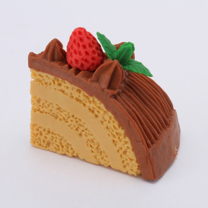 イワコー 消しゴム 三角ケーキ ブラウン ER-BDES014 1個(ご注文単位10個)【直送品】