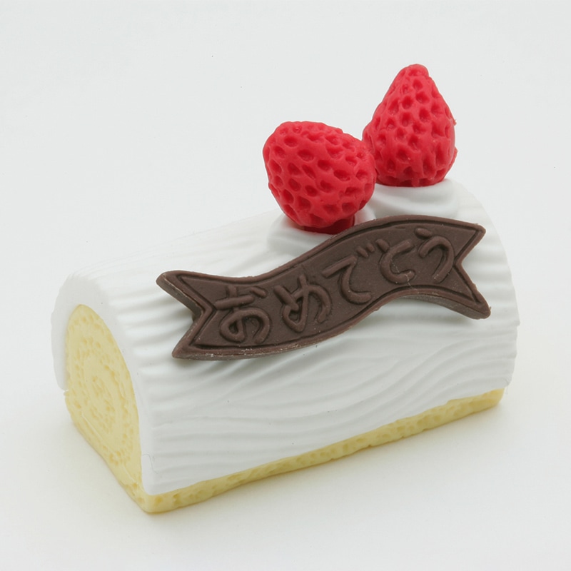 イワコー 消しゴム ロールケーキ ホワイト ER-BDES025 1個(ご注文単位10個)【直送品】
