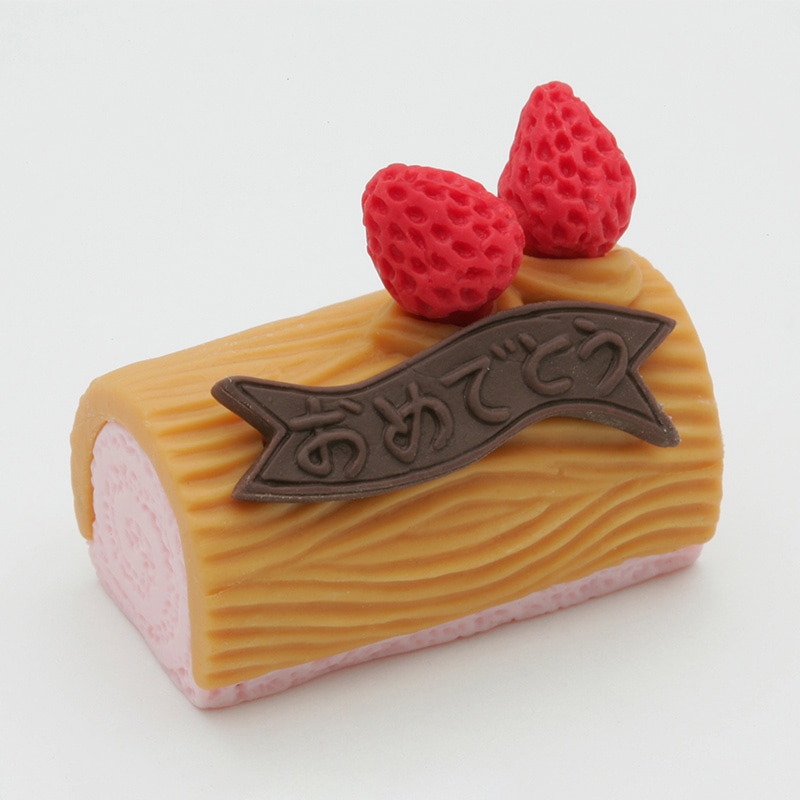 イワコー 消しゴム ロールケーキ ブラウン ER-BDES026 1個(ご注文単位10個)【直送品】
