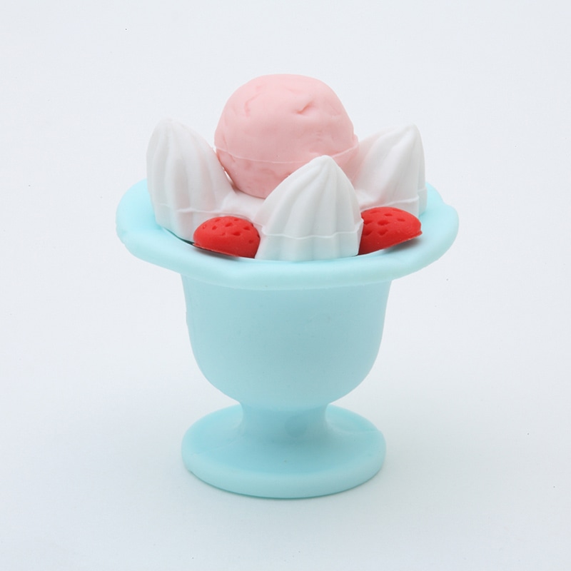 イワコー 消しゴム　パフェ ブルー ER-BDES033 1個（ご注文単位10個）【直送品】