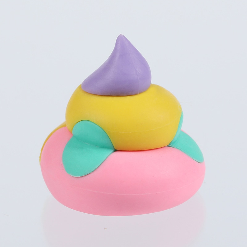 イワコー 消しゴム パズルうんち 丸レインボー ER-BASB389 1個(ご注文単位10個)【直送品】