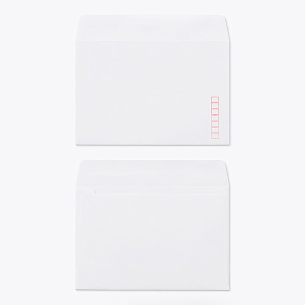 山櫻 封筒　JIS洋1　カマス貼　本ケント100 CoC　〒枠入 00403016 　500枚/箱（ご注文単位1箱）【直送品】