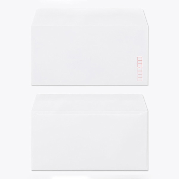 山櫻 封筒　洋長3　カマス貼　本ケント100 CoC　〒枠入 00404021 　1000枚/箱（ご注文単位1箱）【直送品】