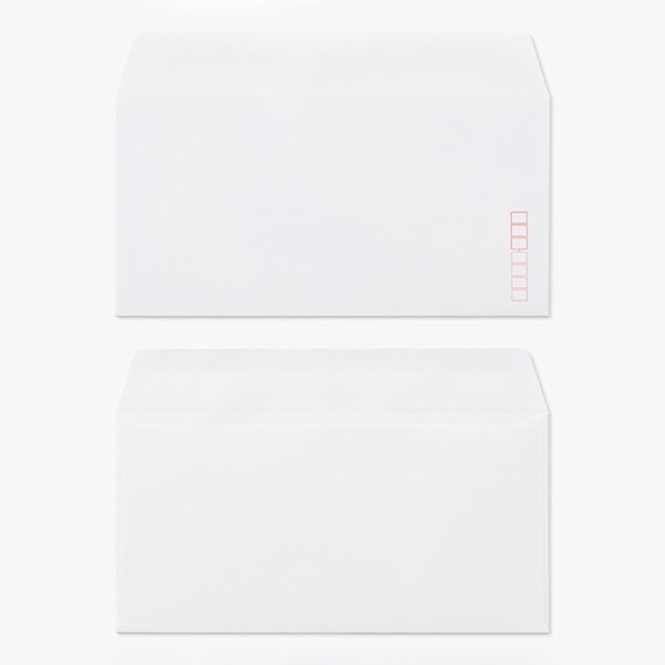 山櫻 封筒　洋長3　カマス貼　本ケント100　グット CoC　〒枠入 00404023 　1000枚/箱（ご注文単位1箱）【直送品】