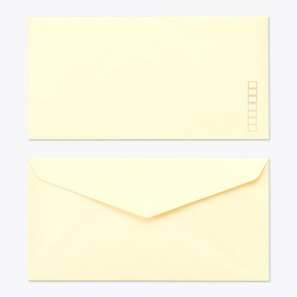 山櫻 封筒　洋長3　ダイヤ貼　ECクリーム100 CoC　〒枠入 00404061 　500枚/箱（ご注文単位1箱）【直送品】