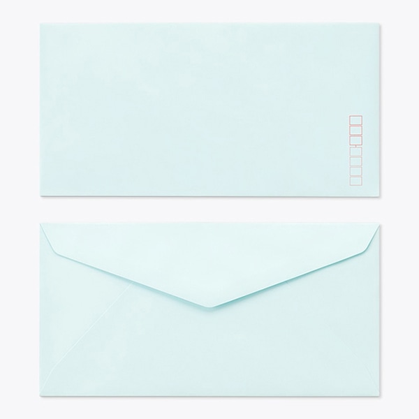 山櫻 封筒　洋長3　ダイヤ貼　ECブルー100 CoC　〒枠入 00404069 　500枚/箱（ご注文単位1箱）【直送品】
