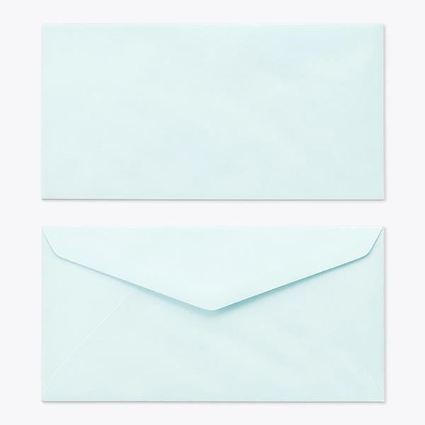 山櫻 封筒　洋長3　ダイヤ貼　ECブルー100 CoC　〒枠なし 00404070 　500枚/箱（ご注文単位1箱）【直送品】