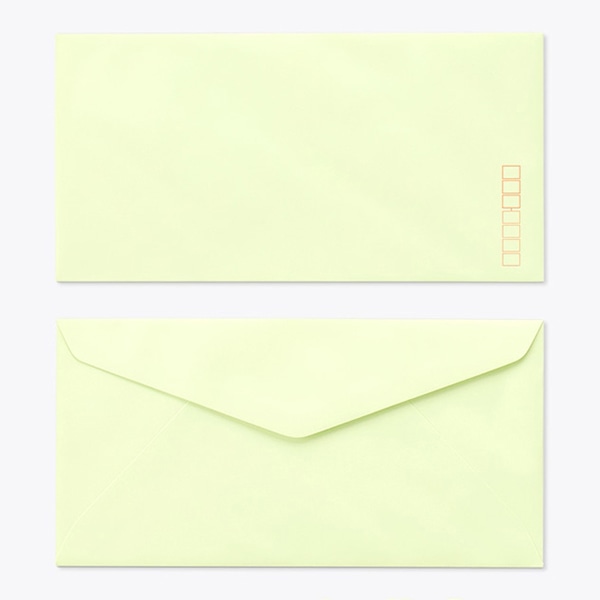 山櫻 封筒　洋長3　ダイヤ貼　ECウグイス100 CoC　〒枠入 00404073 　500枚/箱（ご注文単位1箱）【直送品】