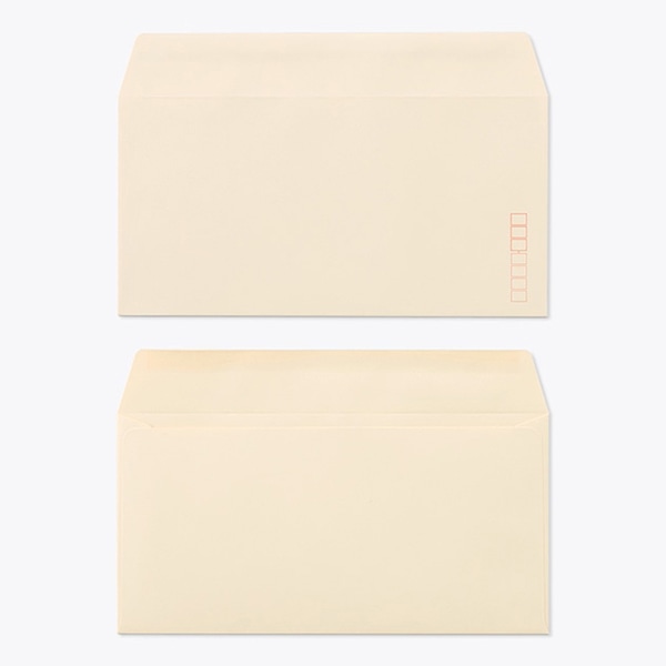 山櫻 封筒　洋長3　カマス貼　ECベージュ100 CoC　〒枠入 00404091 　1000枚/箱（ご注文単位1箱）【直送品】