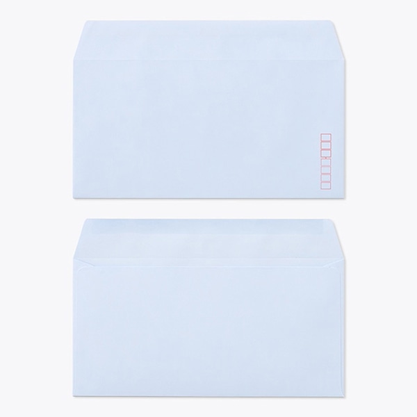 山櫻 封筒　洋長3　カマス貼　ECアクア100 CoC　〒枠入 00404097 　1000枚/箱（ご注文単位1箱）【直送品】
