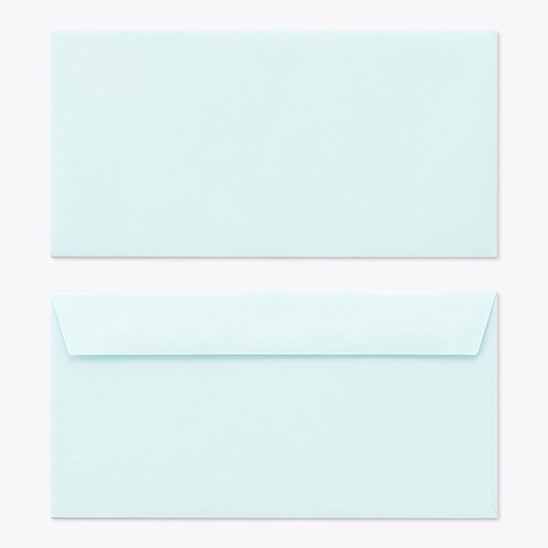 山櫻 封筒　洋長3　カマス貼FF　ECブルー100 CoC　〒枠なし 00404107 　1000枚/箱（ご注文単位1箱）【直送品】