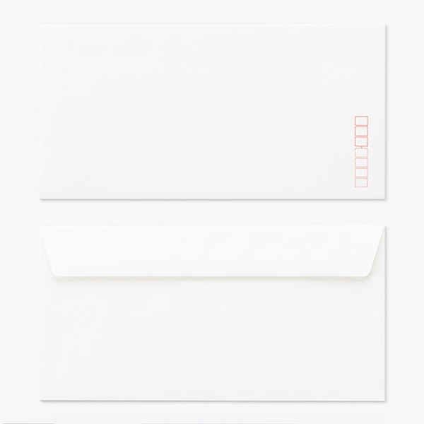 山櫻 封筒　洋長3　カマス貼FF　ECホワイト100 CoC　〒枠入 00404190 　1000枚/箱（ご注文単位1箱）【直送品】